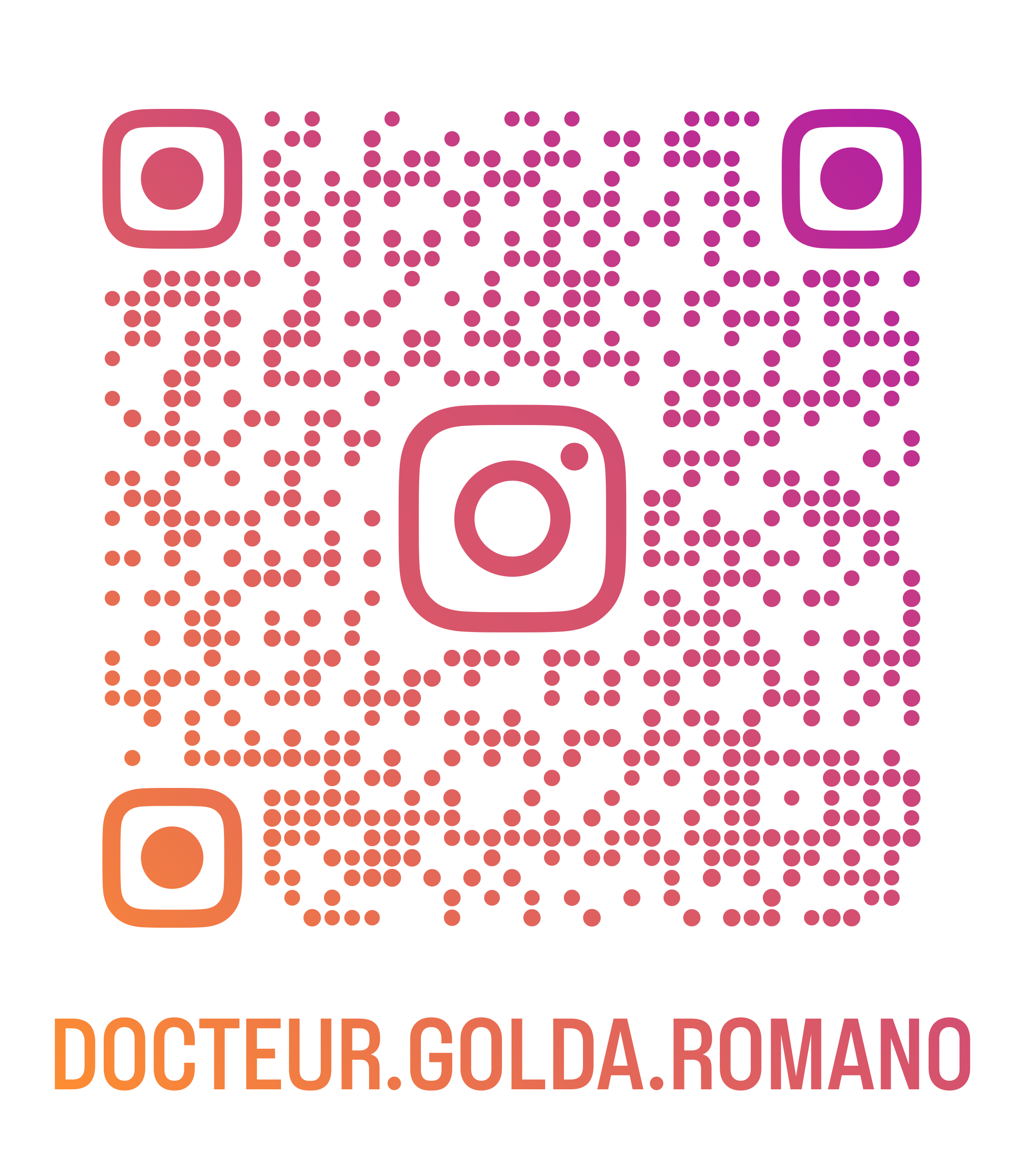 QR Code Instagram Dr Golda Romano — @docteur.golda.romano